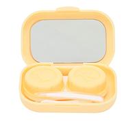 Estuche para Lentes de Contacto, Soporte para Lentes de Contacto, Silicona Suave para Mujeres, Niñas, Damas, para el Hogar, Viajes, Oficina(amarillo)