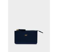 Estuche para llaves Asti RFID de piel de búfalo marrón azul