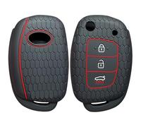 Estuche para Llaves de Coche Funda para Llave para Ix35, para Grand I10, para Elantra 2017, para Tucson, para Sonata Ix25, para I20, para Creta, para Santa Fe, para GLS, Reina(Redline(3 BTN) Fold)