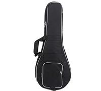 Estuche para mandolina Bolsa de concierto Mochila Funda blanda Funda portátil de mano Espesar tela Oxford Cremalleras dobles con bolsillos laterales