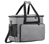 Estuche para máquina de coser, bolsa para máquina de coser, estuche de gran capacidad, con correa para el hombro, asa y bolsa con cremallera, suministros de almacenamiento de accesorios universales