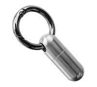 Estuche para medicamentos de metal portátil - medicina titanio pastillero portátil - organizador diario de píldoras anticorrosión llavero de bolsillo