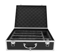 Estuche para Micrófono Inalámbrico de Aleación de Aluminio Caja de Protección de Espuma Resistente Al Agua para Micrófonos Receptores Transmisores Almacenamiento de Viaje 14.4 X 11.2 X 4.7