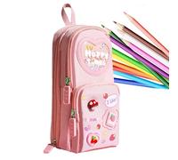 Estuche para mochila - Estuche para mochila Estuche para bolígrafo multifuncional de gran capacidad | Estuche impermeable de lona para oficina escolar, Cherry Girl, riferimento alla descrizione