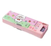 Estuche para niñas con sacapuntas de calculadora, caja de papelería, Organizador de papelería multifunción, papelería única, el Mejor Juego de Regalo de Vuelta a la Escuela para niñas y niños