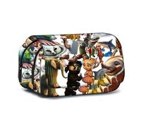 Estuche para niños, color rojo cerebro italiano, estuche grande con 2 compartimentos, estuche para niños de gran capacidad, color rojo cerebro, estuche escolar con impresión completa, regalo para niño