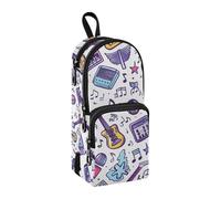 Estuche para notas musicales, guitarra, radio, lapicero, gran capacidad, con compartimento, para estudiantes, escuela, escuela, papelería, organizador de lápices, estuche para rotuladores, para