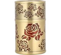 Estuche para palillos de dientes: Caja de almacenamiento organizadora palillos dientes con soporte for bastoncillos algodón y Metal patrón flores Vintage cajas tapa