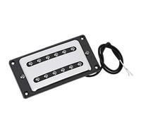 Estuche para Pastilla de Guitarra de Metal con Dos Ranuras Cubierta Humbucker de Latón para Guitarras Eléctricas Accesorios para bajo y Guitarra Plateada Accesorios para Tocar