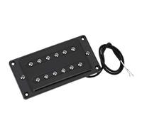 Estuche para Pastilla de Guitarra de Metal con Dos Ranuras Cubierta Humbucker de Latón para Guitarras Eléctricas Accesorios para bajo y Guitarra Plateada Accesorios para Tocar