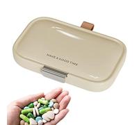 Estuche para pastillas, caja de pastillas de sellado fuerte con 7 carcasas independientes - Dispensador de pastillas pequeño portátil con cinta de silicona para tabletas, aceite de hígado de bacalao