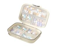 Estuche para pastillas de tamaño con capacidad para varios medicamentos Suministro para 7 días Estuche para medicamentos portátil para personas mayores y viajeros Organizadores eficientes de