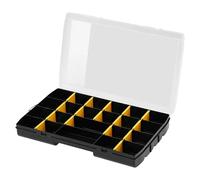 Estuche para piezas pequeñas STST81680-1 (Número de compartimentos: 17 ud., Sin contenido, Negro/Amarillo)