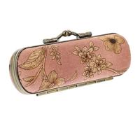 Estuche para Pintalabios con Espejo Retro Rosa, Cofre Maquillaje | Organizador de Labiales Ligero, Viaje y Camping, Evita Manchas en Bolso, Acabado Delicado