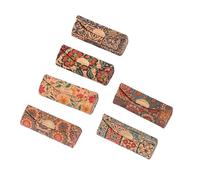 Estuche para pintalabios de estilo bohemio con espejo, organizador de pintalabios, organizador de viaje, 8,3 x 3 x 3 cm, 6 unidades, Colorido, Estilo bohemio