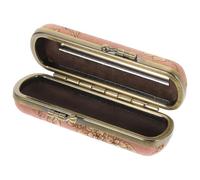 Estuche para Pintalabios Rosa, con Espejo Organizador Retro de Aluminio | Cofre Maquillaje Adolescente, Vidrio y Cloth, para Bolso Interior, Fiestas, Salidas Nocturnas y Obsequio