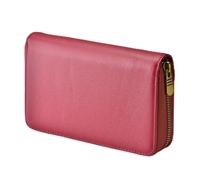 Estuche para Pluma estilográfica, de Piel auténtica, con 10 Ranuras divididas, Color Rojo Vino, Soporte para bolígrafo de Punta rodante, Organizador Hecho a Mano, Bolsa con Cremallera