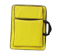 ＡＷＨＡＯ Estuche para Portafolio de Arte, Mochila para Artistas con Bolsillos, Asa, Organizador de Almacenamiento, Bolsa de Arte Infantil, Bolsa de Bocetos Par, Amarillo, Individual