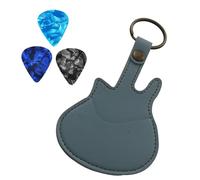 Estuche para púas de guitarra, de piel sintética, llavero, soporte para púas de guitarra, bolsa con 3 púas de guitarra, bolsa de almacenamiento para púas de guitarra