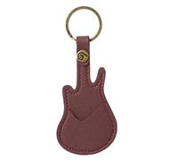 Estuche para púas de Guitarra, de púas de Piel sintética con Organizador de púas de bajo y, Llavero para Accesorios, para Adultos, músicos, Amantes de la música, portátil, marrón Oscuro