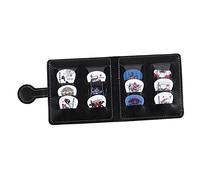 Estuche para Púas de Guitarra y Ukelele, Ligero y Portátil con 12 Piezas | Diseño Tipo Billetera, Material Pu y Pp, Suave para Proteger, Color Negro, Fácil de Guardar