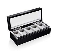 Estuche para relojes automáticos Heisse & Söhne Executive 5 Relojero negro Caja para relojes de lujo