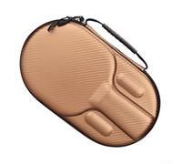 Estuche para remo de tenis de mesa con carcasa rígida protectora de EVA, correa elástica en el interior para fijar raquetas y pelotas, gran capacidad de almacenamiento y asa de transporte (marrón)