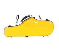 Estuche para saxofón Estuche de fibra vidrio for saxofón en Mi bemol, con protección plástico reforzado, ABS, disponible varios colores(Yellow)