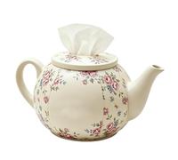 Estuche para Servilletas Vintage - Soporte para de Flores Organizador de Tela Retro 450G | Dispensador De Pañuelos De Tela Estilo Shabby Chic, Elegante Contenedor De Almacenamiento De Mesa Con