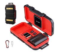 Estuche para Tarjeta de Memoria, LENSGO D850 Funda para Tarjeta de Memoria Compacta - Caja tarjeta de memoria Prueba de Agua y Polvo para 2 Baterías de Cámara,4 Tarjetas SD,2 Tarjetas CF,8 Tarjetas TF