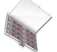 Estuche para tarjetas de grado profesional con cerraduras y asa para exposiciones y uso doméstico, caja de exhibición profesional de tarjetas