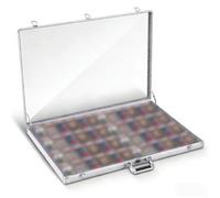 Estuche para tarjetas de grado profesional con cerraduras y asa para exposiciones y uso doméstico, caja de exhibición profesional de tarjetas