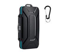 Estuche para Tarjetas de Memoria JJC 24 Ranuras con Soporte para Almacenamiento Resistente al Agua para 12 Tarjetas SD SDHC SDXC y 12 Tarjetas CFexpress Tipo A con mosquetón