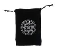 Estuche para Tarjetas de Tarot - Misterioso Tarot con temática de Magia Negra - Tarot Card Pouch con cordón para Jugar a Las Cartas Rider Waite Tarot Deck Oracle Cards
