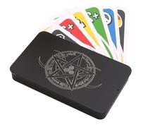 Estuche para tarjetas de tarot, organizador de tarjetas de tarot de hierro, caja organizadora ligera, suministros de juego de mesa portátil para adolescentes, jóvenes, mujeres, hombres, atletas