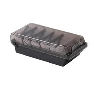 Estuche para tarjetas de visita - 9.45 x 4.72 x 2.95 pulgadas, caja grande de papelería, clasificador de clasificación indexada, material PP de alta calidad, sistema de archivo de cinco rejillas