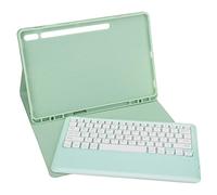 Estuche para Teclado Bluetooth para Tab S8, Estuche para Teclado de Tableta PU con Función Multimedia Fn para Tab S8+ para SM X800, para SM X806 2022, para S7 FE 12.4in para SM (Sin panel táctil)