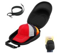 Estuche para transportar sombreros para viajes con capacidad para 4-6 almacenamiento de sombreros Caja para sombreros con cremallera antiarañazos, transpirable y portátil, con correa para el hombro aj
