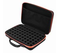 Estuche para Transporte de aceites Esenciales, contenedor de 5 ml, 15 ml, 60 Botellas, Estuche rígido, Almacenamiento de Viaje de Gran Capacidad, Organizador de protección contra (Roja)