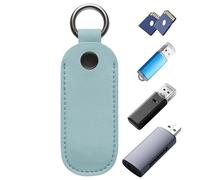 Estuche para Unidad Flash de PU - Organizador de Almacenamiento de Cuero, Soporte para Dispositivo USB, Estuche de Transporte Compacto, Accesorio de Trabajo para Viajes | Equipo de Trabajador docente