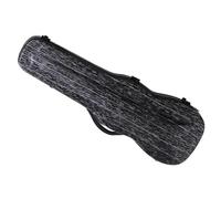 Estuche Para Violín Caja de violín fibra carbono con hebilla, impermeable, algodón acolchado, estuche higrómetro(Black stripe)