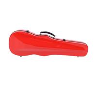 Estuche para violín de doble hombro, funda de transporte para violín, funda de almacenamiento con higrómetro con correas dobles para el hombro, caja protectora de fibra de carbono roja para violín