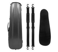 Estuche Para Violín Estuche for violín 4/4 de fibra carbono con doble hombro, ligero, resistente a la compresión, for guardar accesorios cuerdas(Black with grid)