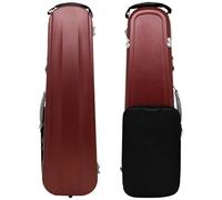 Estuche para violín Estuche for violín 4/4 de fibra carbono, mochila con doble correa for el hombro, higrómetro, incluye partituras y bloqueo contraseña(Red)