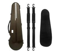 Estuche para violín Estuche for violín 4/4 de fibra carbono, mochila ligera con doble correa for el hombro e higrómetro. Piezas for(Brown 4-4)