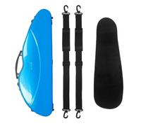 Estuche para Violín Estuche for violín 4/4 de fibra carbono, resistente al desgaste, a la compresión y con doble correa for el hombro, higrómetro(Blue)