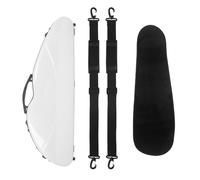 Estuche para Violín Estuche for violín 4/4 de fibra carbono, resistente al desgaste, a la compresión y con doble correa for el hombro, higrómetro(White)