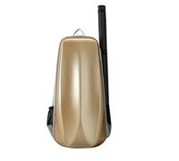 Estuche para violín Estuche for violín de policarbonato compuesto, rígido, viaje, doble capa, con tubo arco extraíble, tamaño 4/4-3/4(Gold)