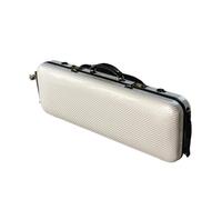 Estuche Para Violín Tamaño 4/4 Multicolores Disponibles Fibra De Carbono Híbrida Rectangular Con Bolsa De Música Con Bloqueo De Código(White)
