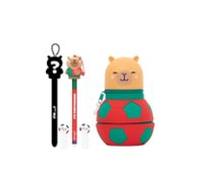 Mr. Wonderful Wonder Gol Estuche Extensible Portugal con 2 Figuras, Estuche Escolar de Silicona Tipo Balón con Capibara, Portalápices Original (1 Portugal + 1 Sorpresa)